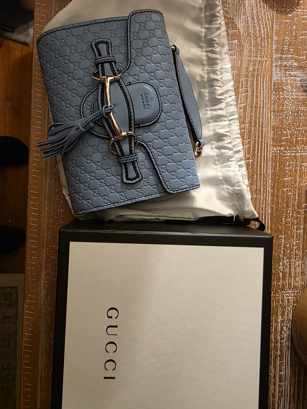 Gucci Mini Emily Microguccissima leather messenger bag
